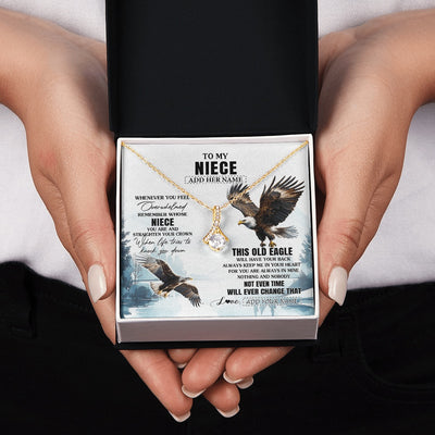 Alluring Beauty Necklace 18K Yellow Gold Finish | 2 | Personalized To My Niece Gifts Necklace From Aunt Uncle Whenever Eagle Unique Birthday Gifts For Niece Christmas Jewelry Custom Keepsake Gift Box Message Card | https://teecentury.