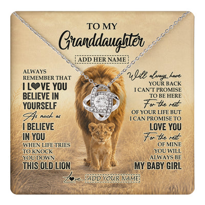 Love Knot Necklace 14K White Gold Finish | 1 | Personalized To My Niece Gifts Necklace From Uncle Always Remember Lion Gifts For Niece Birthday Graduation Christmas Custom Gift Box Message Card | https://teecentury.