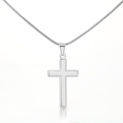 Stainless Cross Necklace Stainless Steel | 3 | Personalized To My Son Gifts From Mom Dad Necklace White Tiger Never Forget How Much I Love You Son Birthday Graduation Christmas Gift Box Message Card | teecentury