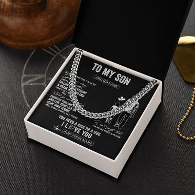 Cuban Link Chain Necklace Stainless Steel | 2 | Personalized To My Son Gifts Necklace From Dad Father My Only Wish For You Son Birthday Gifts Graduation Christmas Customized Gift Box Message Card | teecentury.myshopify