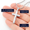 Stainless Cross Necklace Stainless Steel | 4 | Personalized To My Son Necklace From Mom Dad Mother Father Never Feel You Are Alone Wolf Son Birthday Graduation Christmas Customized Gift Box Message Card | teecentury