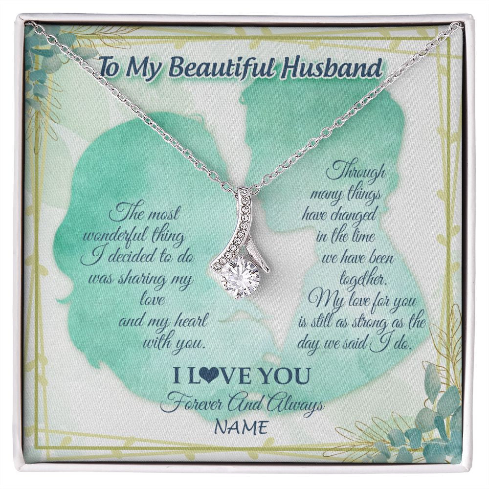 Alluring Beauty Necklace | Personalized To My Soulmate From Husband My Heart With You Soulmate Valentines Wedding Day Birthday Christmas Jewelry Customized Gift Box Message Card | teecentury