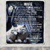 Personalized To My Wife Blankets From Husband Wolf Never Forget That I Love You Wife Birthday Wedding Anniversary Christmas Customized Fleece Blanket Blanket | Teecentury.com