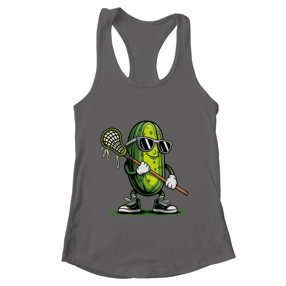Pickle Playing Lacrosse Funny Sports For Boys Men Women Shirt & Tank Top | teecentury