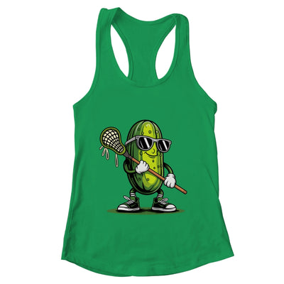Pickle Playing Lacrosse Funny Sports For Boys Men Women Shirt & Tank Top | teecentury