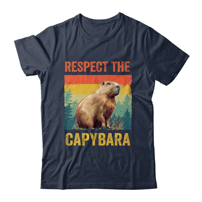 Respect The Capybara Art For Men Women Kids Rodent Animal Shirt & Tank Top | teecentury