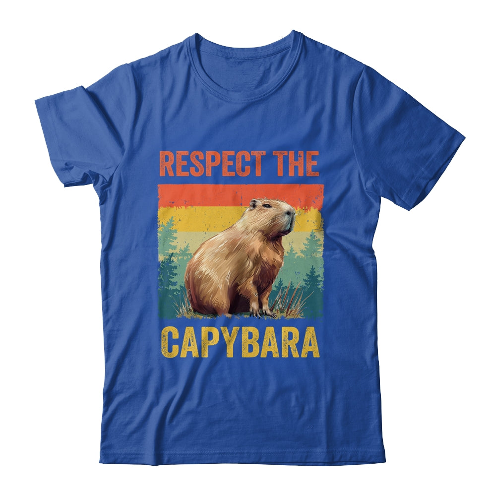 Respect The Capybara Art For Men Women Kids Rodent Animal Shirt & Tank Top | teecentury