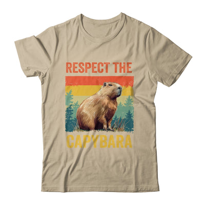 Respect The Capybara Art For Men Women Kids Rodent Animal Shirt & Tank Top | teecentury