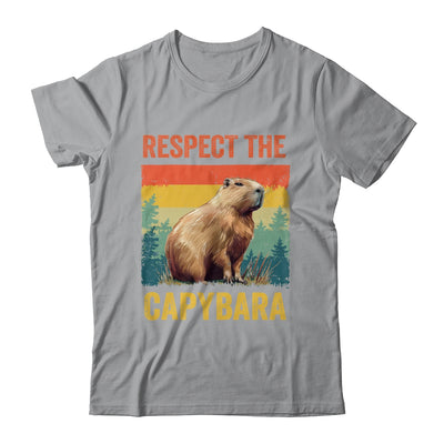 Respect The Capybara Art For Men Women Kids Rodent Animal Shirt & Tank Top | teecentury