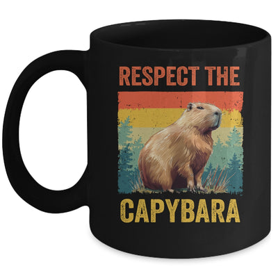 Respect The Capybara Art For Men Women Kids Rodent Animal Mug | teecentury