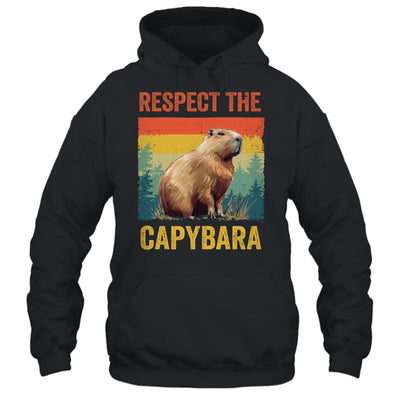 Respect The Capybara Art For Men Women Kids Rodent Animal Shirt & Tank Top | teecentury