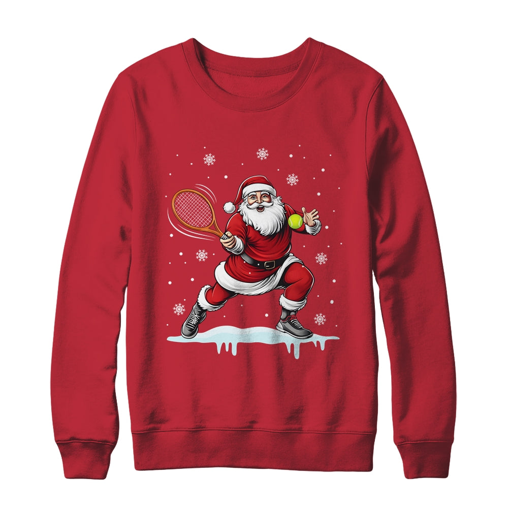 Santa Claus Playing Tennis Christmas Xmas Tennis Player Men Shirt & Sweatshirt | teecentury