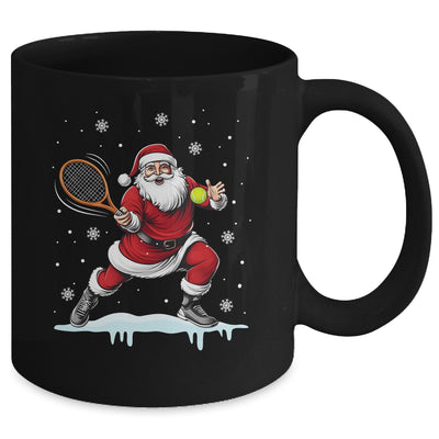 Santa Claus Playing Tennis Christmas Xmas Tennis Player Men Mug | teecentury