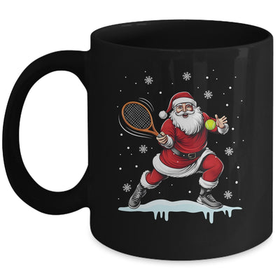 Santa Claus Playing Tennis Christmas Xmas Tennis Player Men Mug | teecentury