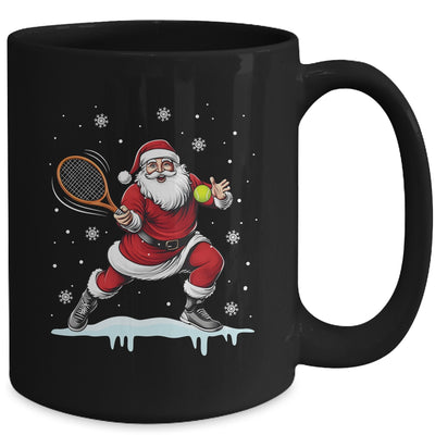 Santa Claus Playing Tennis Christmas Xmas Tennis Player Men Mug | teecentury