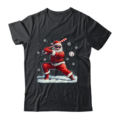 Santa Playing Baseball Christmas Baseball Player Men Boys Xmas Shirt & Sweatshirt | teecentury