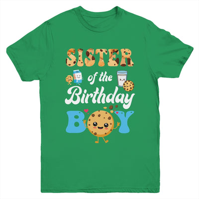 Sister Of The Birthday Boy Milk And Cookies 1st Birthday Youth Shirt | teecentury