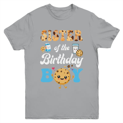 Sister Of The Birthday Boy Milk And Cookies 1st Birthday Youth Shirt | teecentury