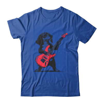 Vintage Dachshund Weenie Playing Guitar Rocking Dog Lover Shirt & Hoodie | teecentury