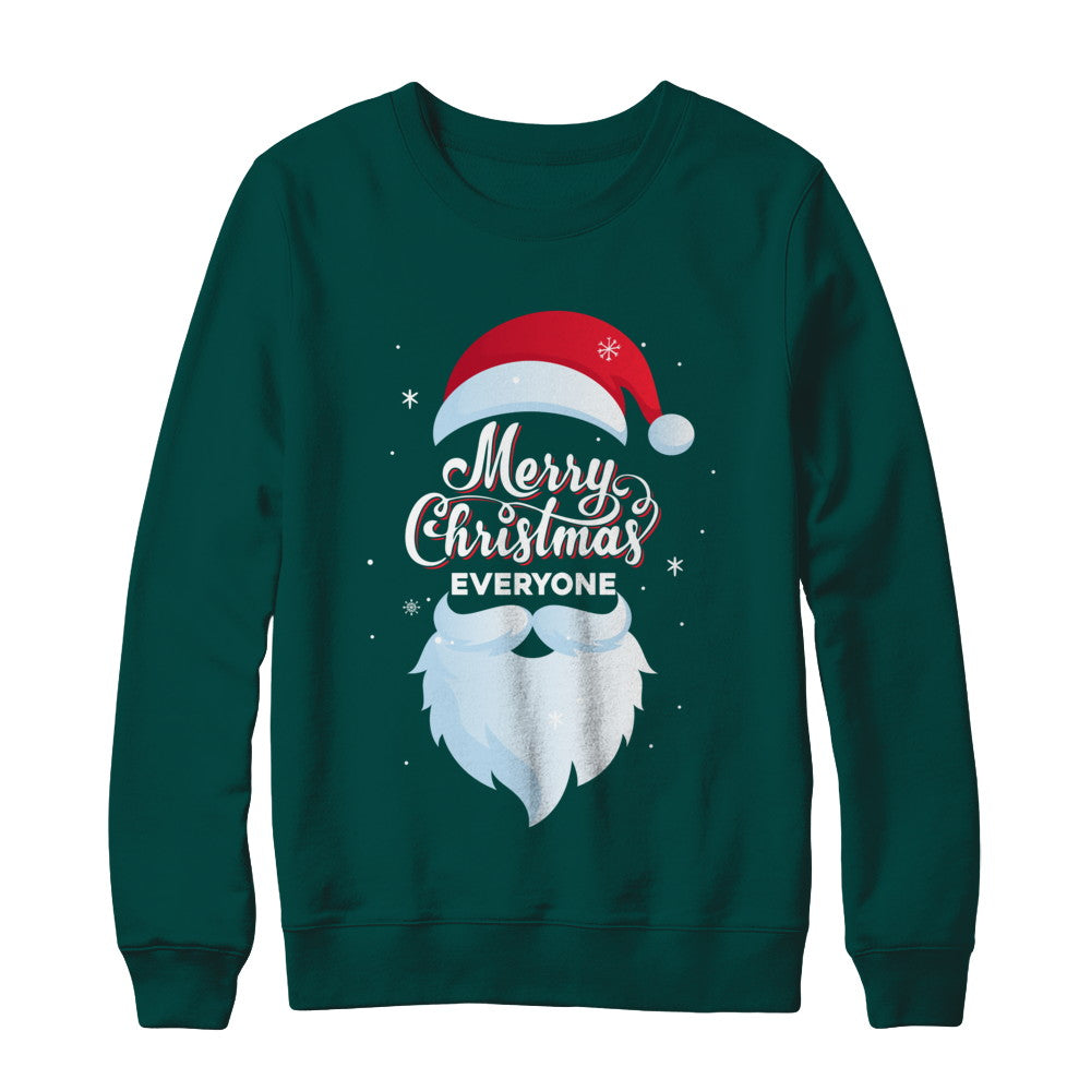 Santa Claus Merry Christmas Everyone Message For Xmas T-Shirt & Sweatshirt | Teecentury.com