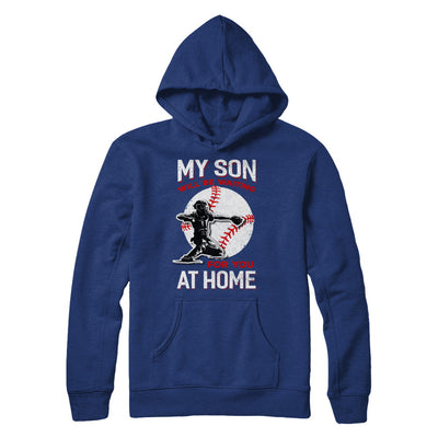 My Son Will Be Waiting For You At Home Baseball Dad Mom T-Shirt & Hoodie | Teecentury.com