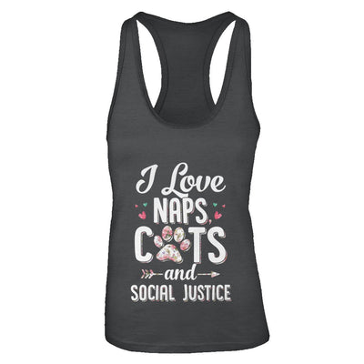 I Love Naps Cats And Social Justice Cat Gift For Women T-Shirt & Tank Top | Teecentury.com