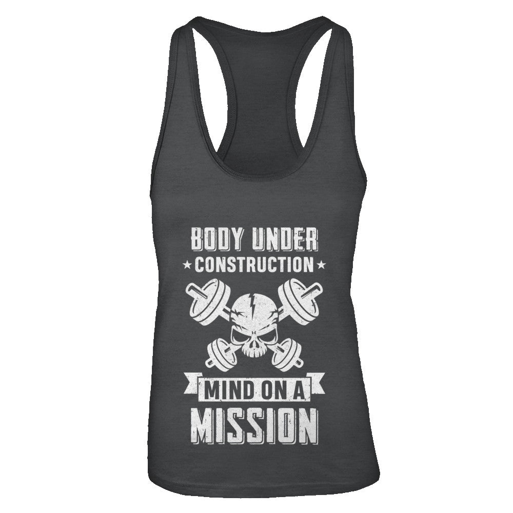 Body Under Construction Mind On A Mission Weight Lifting T-Shirt & Tank Top | Teecentury.com