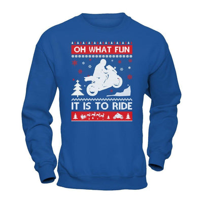 Motorbike Sweater Christmas Oh What Fun It Is To Ride T-Shirt & Hoodie | Teecentury.com