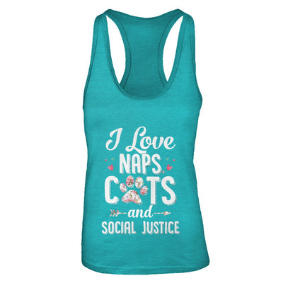 I Love Naps Cats And Social Justice Cat Gift For Women T-Shirt & Tank Top | Teecentury.com