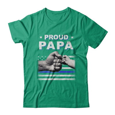 Proud Papa Police Thin Blue Line Flag Fathers Day T-Shirt & Hoodie | Teecentury.com