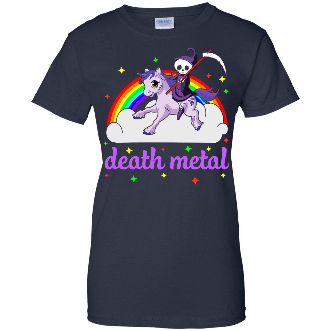Rainbow Death Metal Rocker Unicorn T-Shirt & Hoodie | Teecentury.com