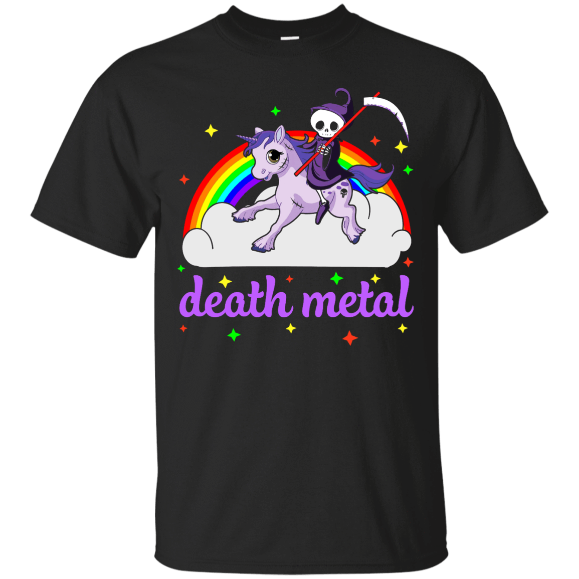Rainbow Death Metal Rocker Unicorn T-Shirt & Hoodie | Teecentury.com