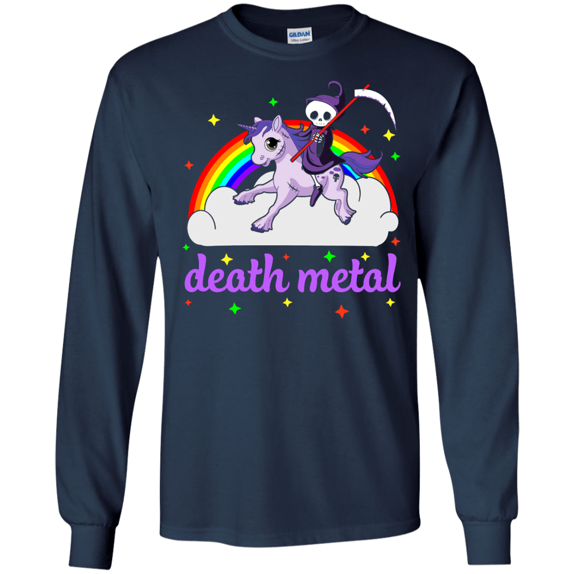 Rainbow Death Metal Rocker Unicorn T-Shirt & Hoodie | Teecentury.com