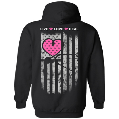 Nurse Heart Flag American Live Love Heal T-Shirt & Hoodie | Teecentury.com