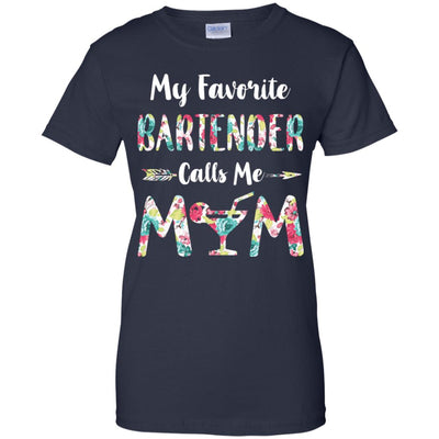Floral My Favorite Bartender Calls Me Mom Mothers Day Gift T-Shirt & Hoodie | Teecentury.com