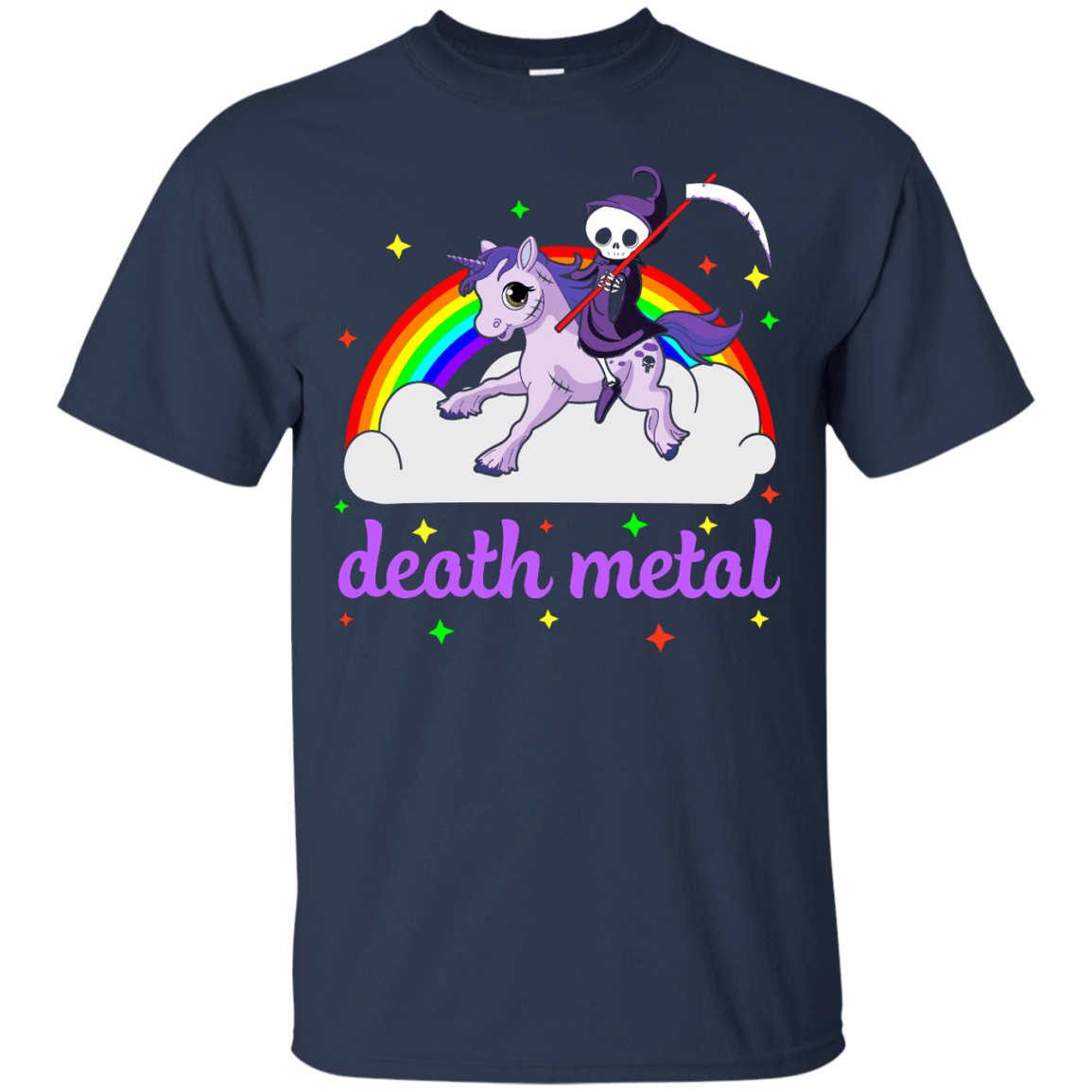 Rainbow Death Metal Rocker Unicorn T-Shirt & Hoodie | Teecentury.com