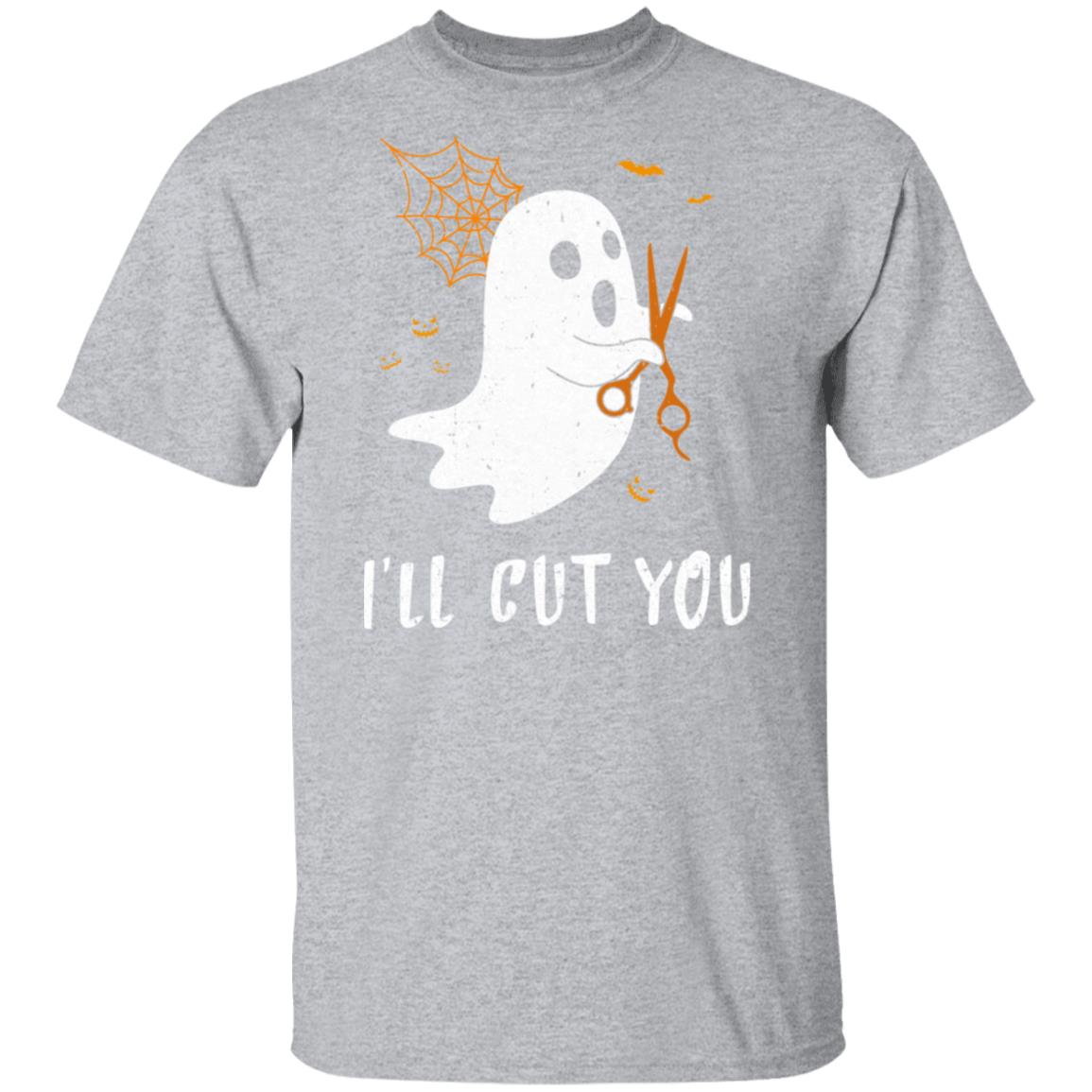 Halloween Boo Ghost I'll Cut You Barber Costume T-Shirt & Hoodie | Teecentury.com