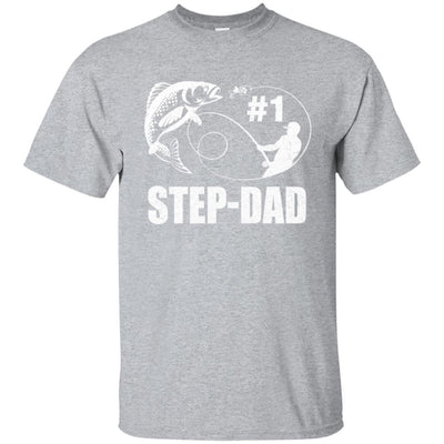 #1 Step-Dad Fishing Fisherman Best Fathers Day Gift T-Shirt & Hoodie | Teecentury.com