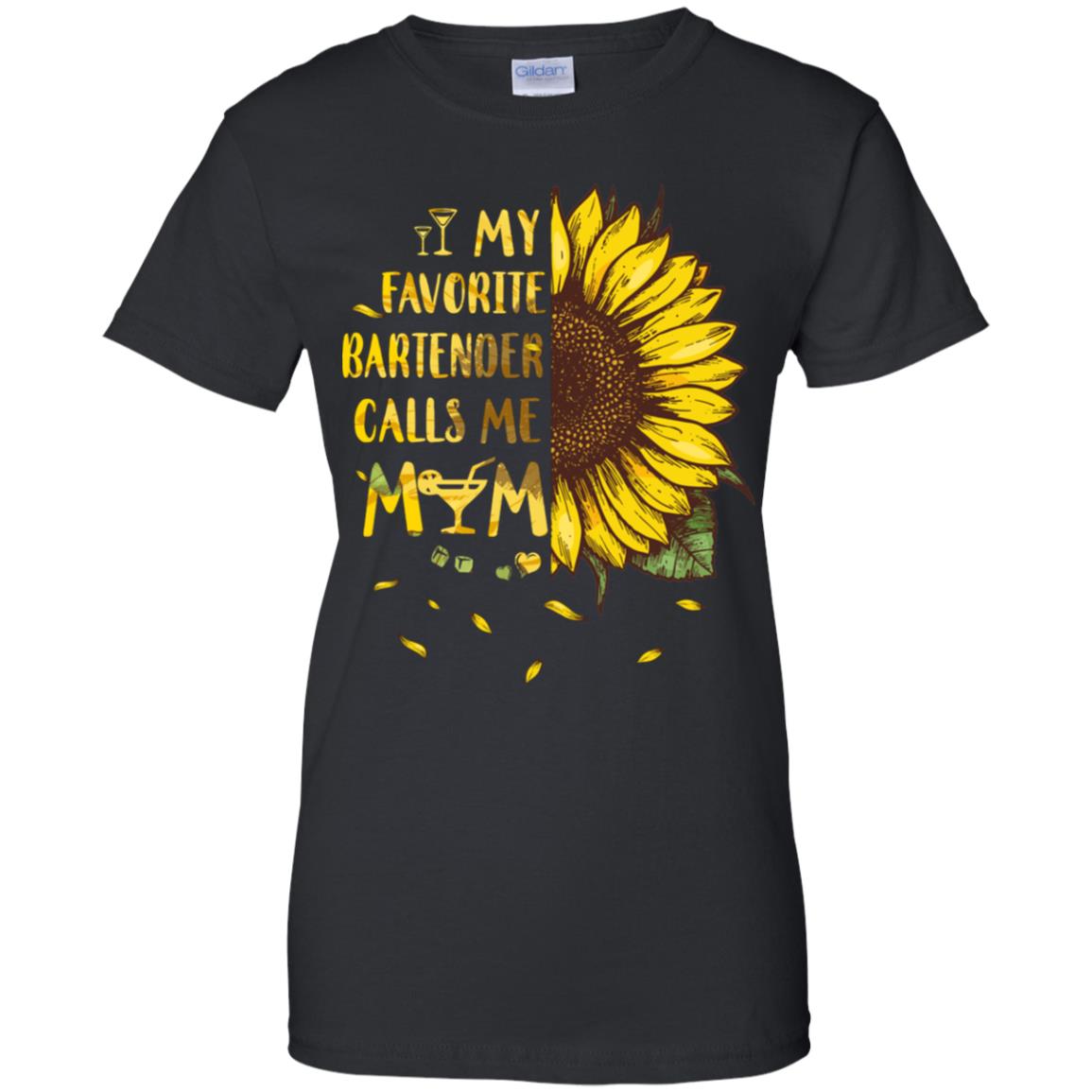 Sunflower My Favorite Bartender Calls Me Mom Mothers Day Gift T-Shirt & Hoodie | Teecentury.com