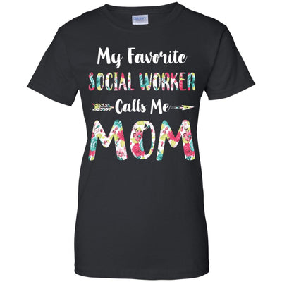 Floral My Favorite Social Worker Calls Me Mom Mothers Day Gift T-Shirt & Hoodie | Teecentury.com