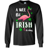 A Wee Bit Irish Today Green Flamingo St Patrick's Day T-Shirt & Hoodie | Teecentury.com