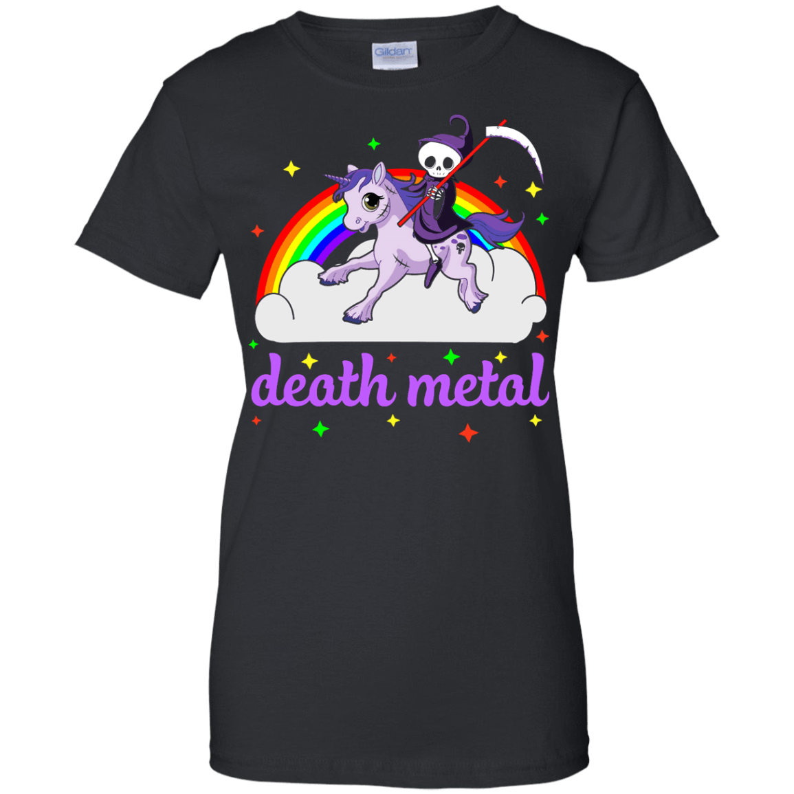 Rainbow Death Metal Rocker Unicorn T-Shirt & Hoodie | Teecentury.com