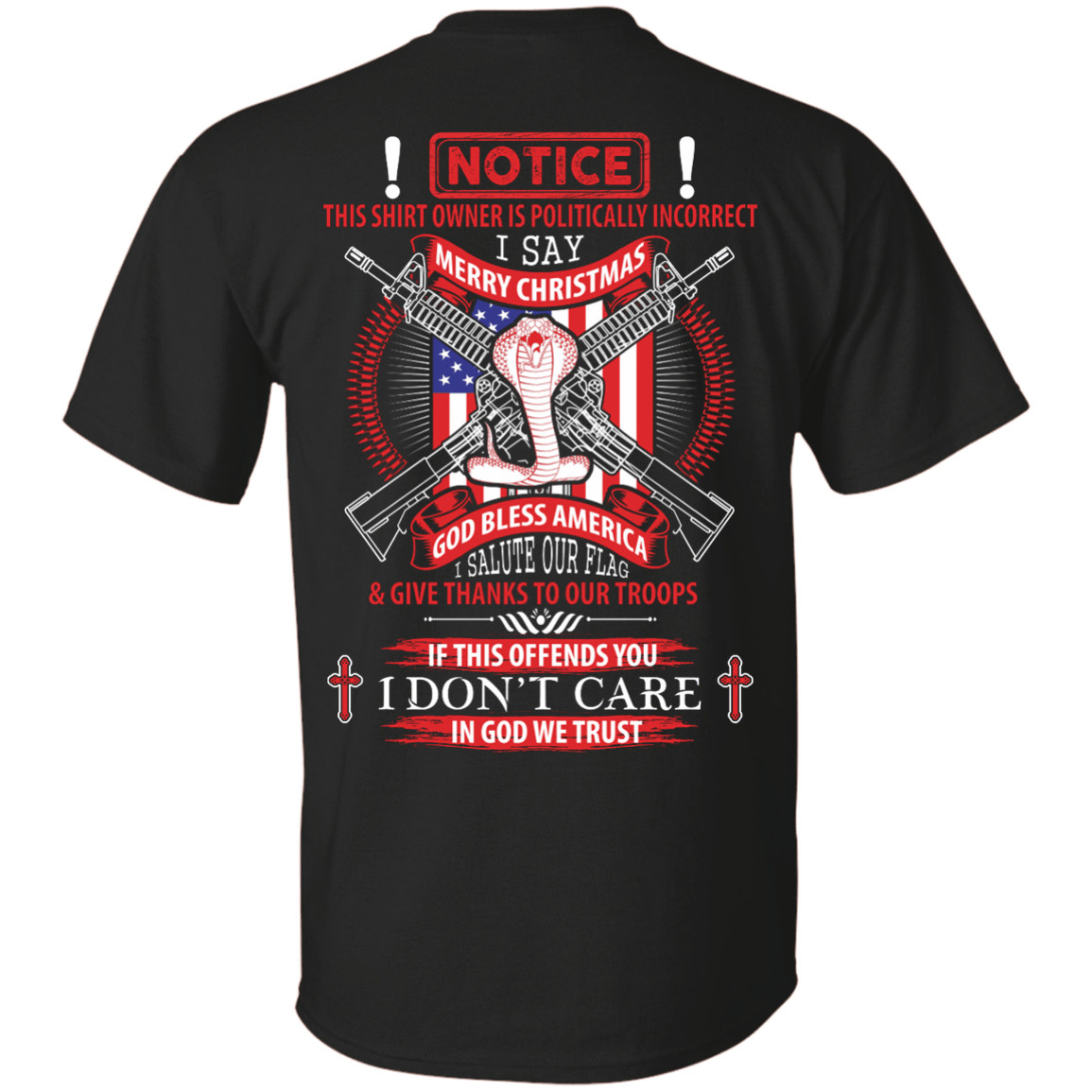 I Am Politically Incorrect I Say Merry Christmas God Bless America T-Shirt & Hoodie | Teecentury.com