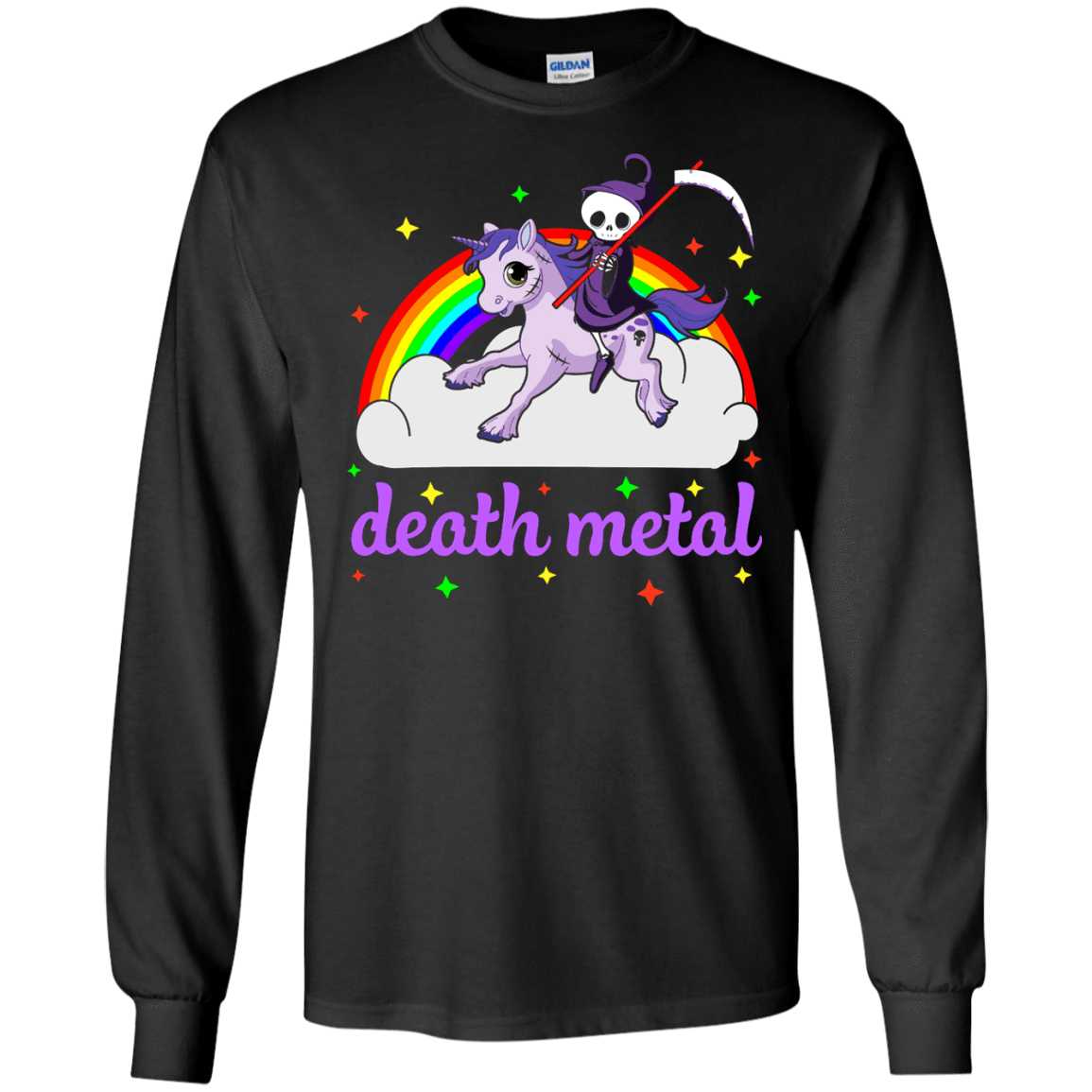 Rainbow Death Metal Rocker Unicorn T-Shirt & Hoodie | Teecentury.com