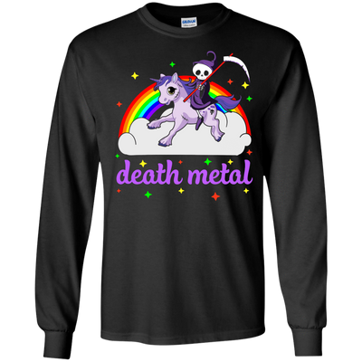 Rainbow Death Metal Rocker Unicorn T-Shirt & Hoodie | Teecentury.com