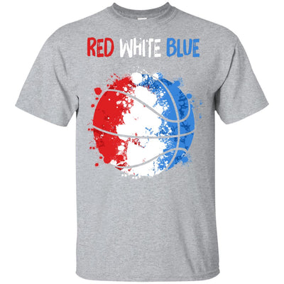 4Th Of July Red White Blue Basketball Lovers Patriotic T-Shirt & Hoodie | Teecentury.com