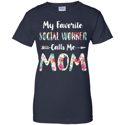 Floral My Favorite Social Worker Calls Me Mom Mothers Day Gift T-Shirt & Hoodie | Teecentury.com