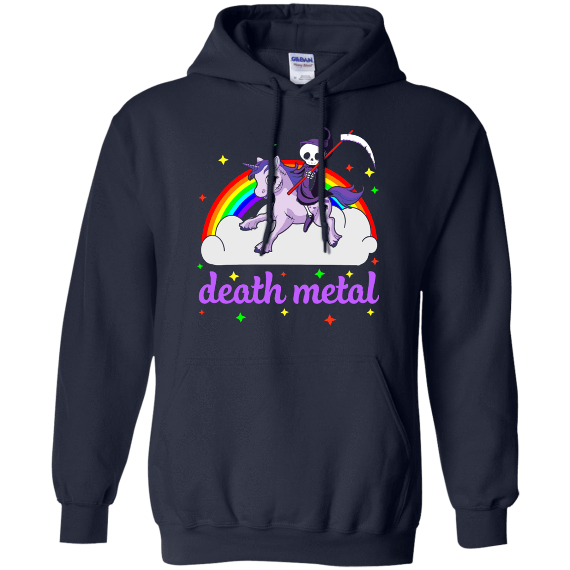 Rainbow Death Metal Rocker Unicorn T-Shirt & Hoodie | Teecentury.com