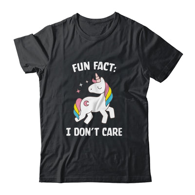 Fun Fact I Dont Care Funny Unicorn Saying T-Shirt & Tank Top | Teecentury.com