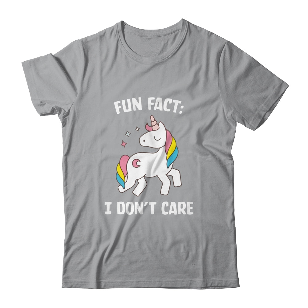 Fun Fact I Dont Care Funny Unicorn Saying T-Shirt & Tank Top | Teecentury.com